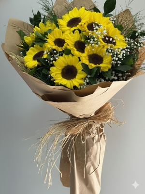 10 Ayçiçeği Buketi